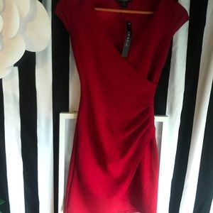 A red cocktail dress